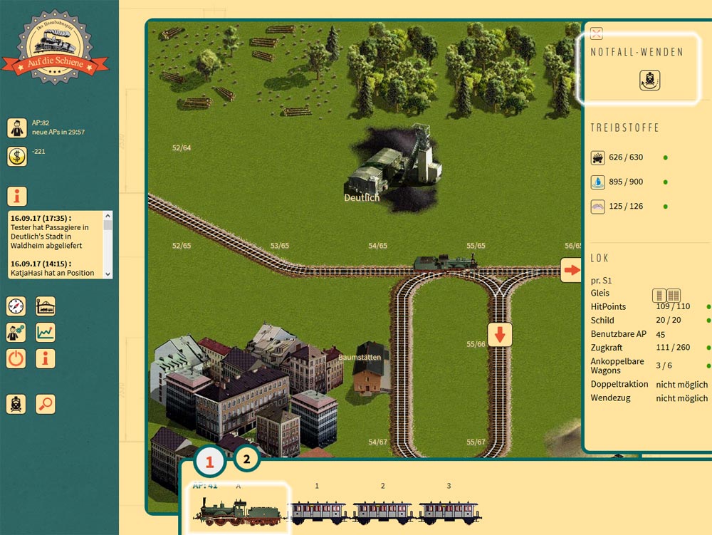 Ich stecke mit einem Zug fest!